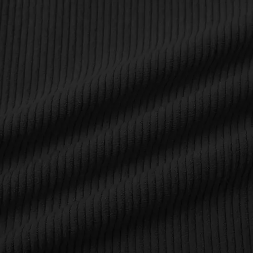 Vista 6 de HABEN Sudadera tipo polo de pana para hombre, estilo casual, estilo Henley, térmica, manga larga, cuello alto, ajustado, chaqueta táctica