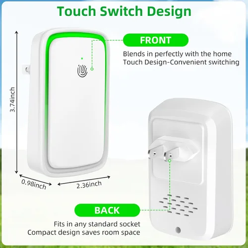 Vista 7 de Purificador ionizador de aire 2025 para el hogar, purificador de aire de iones negativos, enchufe silencioso con luz nocturna para dormitorio