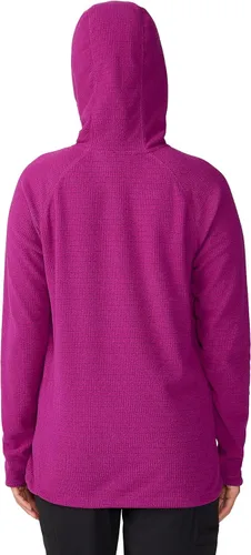 Vista 2 de Mountain Hardwear Sudadera con capucha Summit Grid para mujer, color Berry Glow, talla L