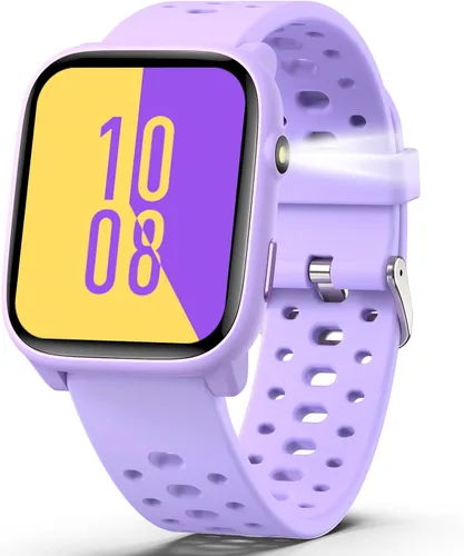 Vista 10 de Reloj inteligente para niños con juegos de rompecabezas, relojes para niños de 1.83", monitor de ritmo cardíaco, monitor de sueño, podómetro, reloj
