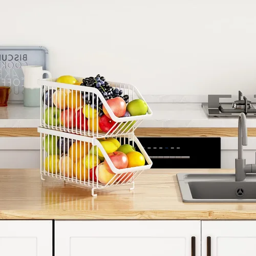 Vista 2 de GILLAS Paquete de 8 organizadores apilables de latas de soda para refrigerador, dispensador de latas, estante de almacenamiento de alimentos