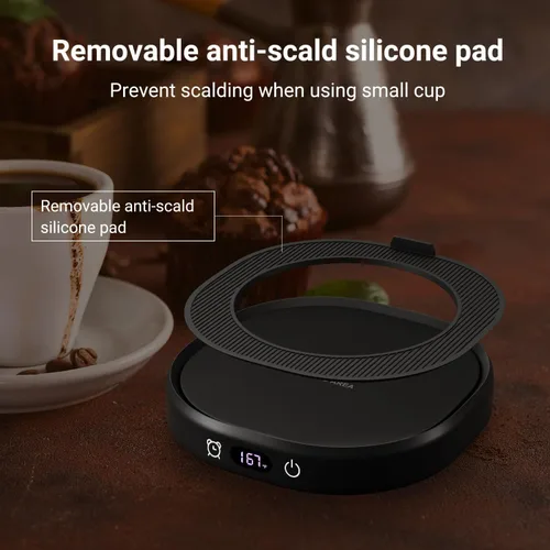 Vista 8 de Juego de Taza de Café Calentador y Eres Increíble, Calentador de Tazas Eléctrico para Escritorio, Calentador de Bebidas con 4 Ajustes