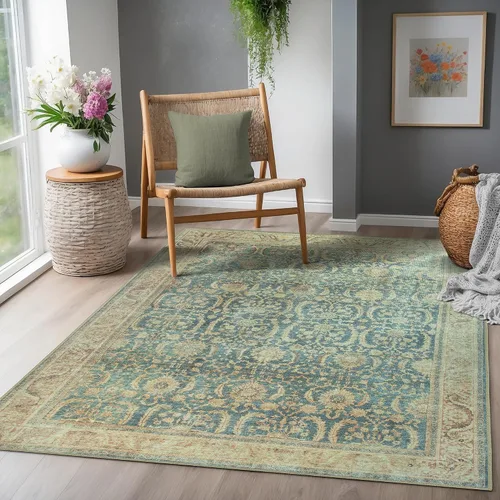 Vista 11 de Adiva Rugs Alfombra de área lavable a máquina de 6 x 6 pies con parte trasera antideslizante para sala de estar, dormitorio, baño, cocina, alfombra