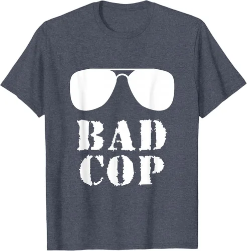Vista 76 de Bad Cop Funny Police - Camiseta a juego para padre e hijo, Negro, S