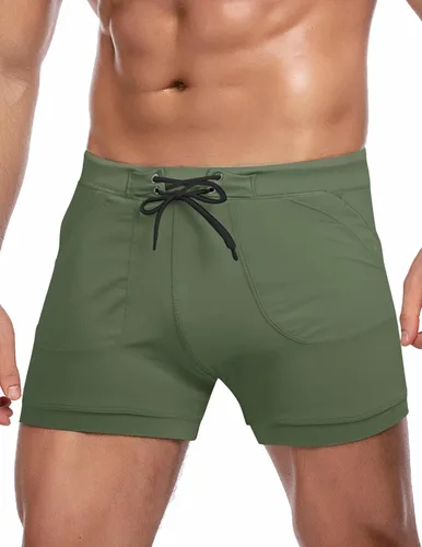 Vista 14 de COOFANDY Trajes de baño para hombre Slip de natación sexy Traje de baño de pierna cuadrada Traje de baño Short de natación Traje de baño con 4