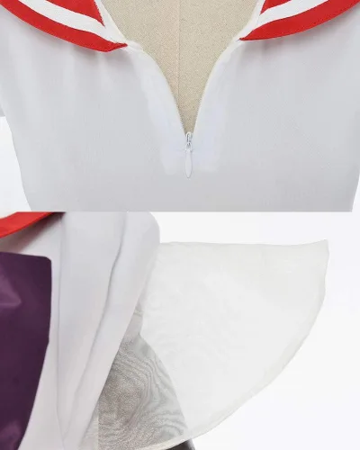 Vista 7 de Coskidz Disfraz de Hino Rei Sailor Mars Cosplay versión SuperS para mujer (multicolor, L)