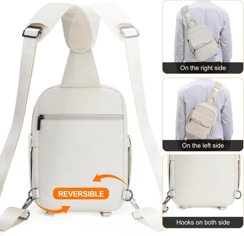 Vista 2 de Cwatcun - Bolso para cámara cruzado al hombro y bandolera, maletín ligero para fotografía DSLR/SLR/sin espejo con soporte para trípode y funda