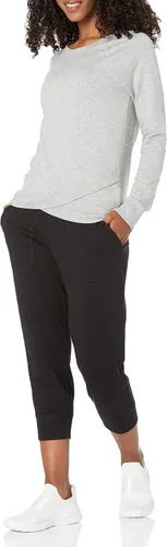Vista 4 de Tienda Essentials Sudadera Studio Terry de manga larga con frente cruzado para mujer