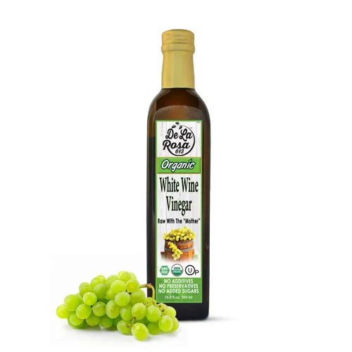 Vista 7 de De La Rosa - Vinagre de vino blanco orgánico, envejecido en barricas de madera españolas, vegano, sin OMG y sin gluten, Kosher para Pascua, ideal