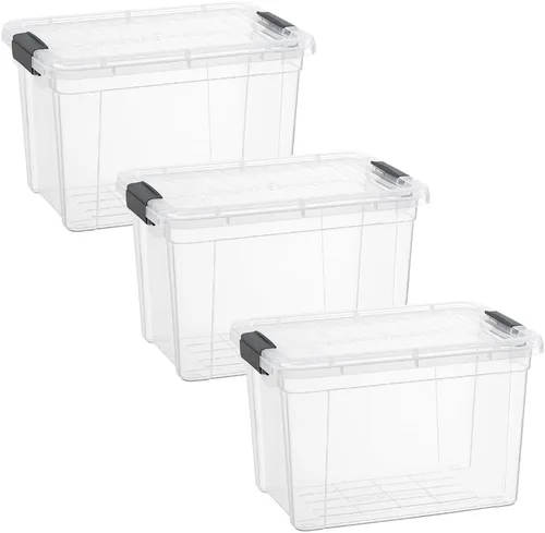 Vista 67 de Superio Mini contenedor de almacenamiento de plástico para crayón, suministros de arte y estuche de costura, organizador pequeño apilable