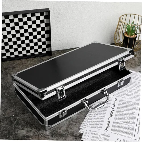Vista 7 de VILLCASE Portable Aluminum Alloy Toolbox with Slide Lock Large Capacity Medicine and Instrument Case with Handle for Home Garage Workshop Storage