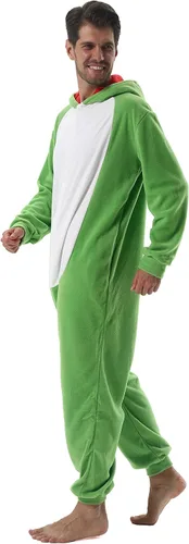 Vista 4 de SimZoo Pijama de animal para adultos, disfraz de cosplay de animales para hombres y mujeres, ropa de dormir unisex de una sola pieza