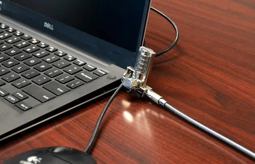 Vista 5 de Noble Locks TZ03TC - Cerradura combinada de cuña ultra compacta de 4 dígitos para portátiles Dell Latitude