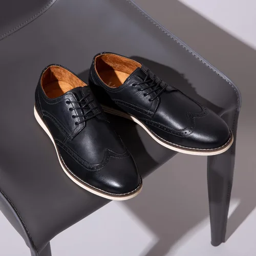 Vista 5 de Vostey Zapatos de vestir de cuero para hombre, zapatos de vestir casuales para hombres, zapatos de cuero Oxford para hombres
