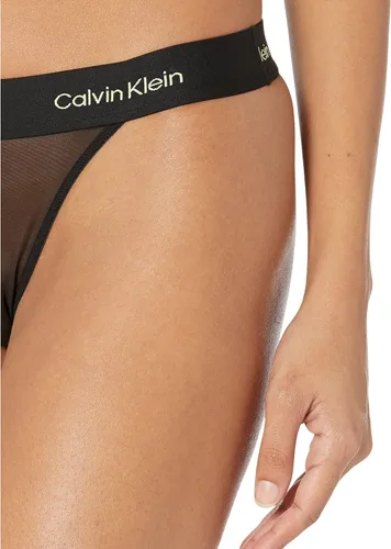 Vista 3 de Calvin Klein Tanga de malla Ck One para mujer