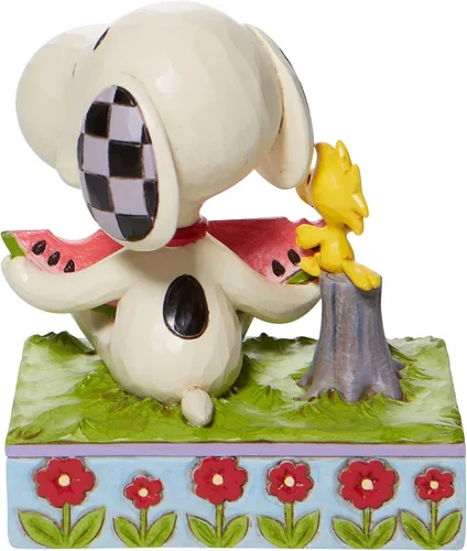 Vista 3 de Enesco Peanuts by Jim Shore JSPEA Snoopy - Figura de sandía, 4.625 pulgadas