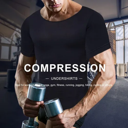 Vista 8 de Arjen Kroos Men's Gynecomastia Compression Shirts Shapewear Body Shaper Slimming Undershirts