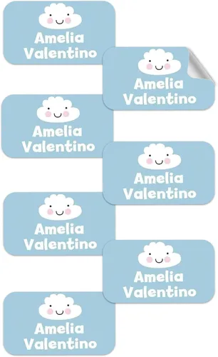 Vista 17 de Label Daddy Etiquetas de nombre personalizadas para niñas, etiquetas de nombre impermeables de tamaño individual para niños, sin planchado y Mariposa