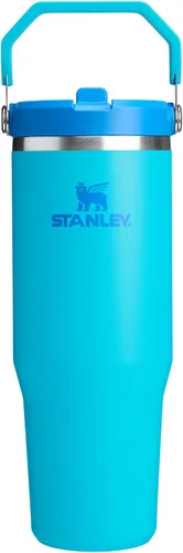 Vista 71 de STANLEY IceFlow 2.0 - Vaso con pajilla abatible con asa, 30 onzas, tapa giratoria y popote abatible, botella de agua a prueba de fugas, acero Tiza