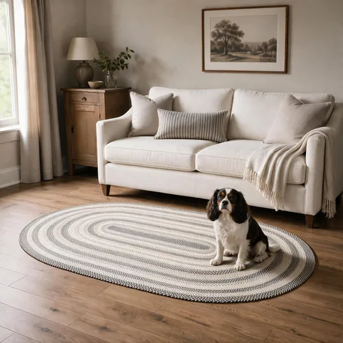 Vista 17 de Homespice Alfombra ovalada trenzada de yute de hoja ámbar, ideal como Hoja de ámbar