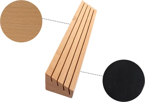 Vista 3 de VINJOE Organizador grande de madera para naipes para niños, adultos mayores, madera de haya maciza de primera calidad, el mejor regalo para el día