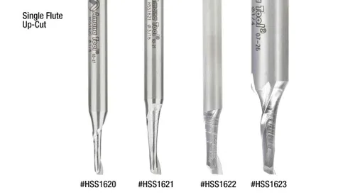 Vista 4 de Amana Tool - HSS1645 Acero de Alta Velocidad (HSS) Doble Flauta Espiral Aluminio Corte 1/2 Dia x