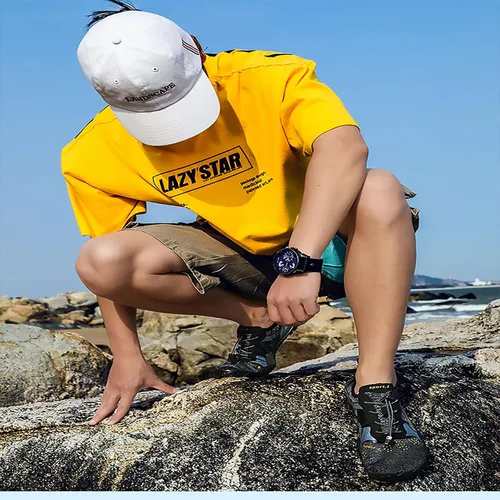 Vista 6 de Zapatos de agua para hombres y mujeres, para natación, playa, deportes, secado rápido, antideslizantes, color rosa, talla 8