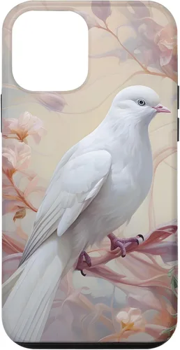 Vista 16 de Funda para iPhone 12 Pro Max Dove of Peace White Dove Pink Floral