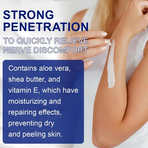 Vista 3 de Crema para aliviar los nervios e ingredientes naturales – Crema calmante para pies y manos para molestias nerviosas, hormigueo y sensación de ardor