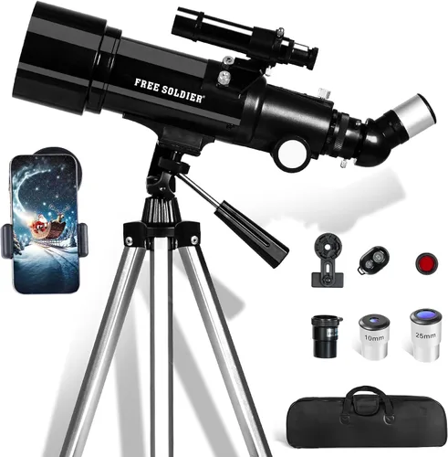 Vista 12 de Telescopio para adultos Astronomía 2.756 in Apertura 11.811 in Longitud focal Telescopio astronómico portátil para principiantes mayores de 8 años
