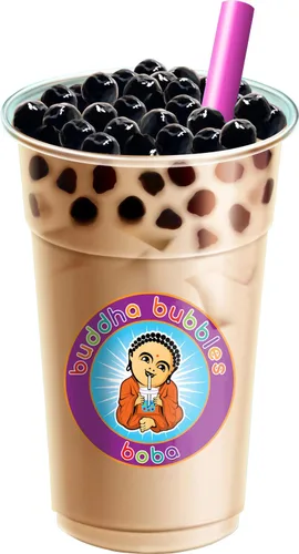Vista 3 de Buddha Bubbles Boba - Mezcla de bebida en polvo prémium con forma de boba y té de burbujas (2.2 libras / 2.2 lbs)