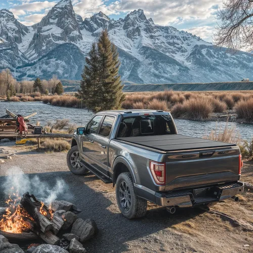 Vista 8 de OEDRO FRP Cubierta Rígida de Tonneau de Triple Pliegue Compatible con Dodge Ram 1500 2009-2024 (Carrocería Clásica y Nueva) Cama de 5.6 pies sin Ram