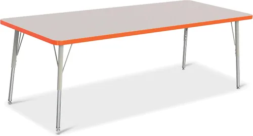 Vista 16 de Berries Mesa rectangular para actividades, altura A, Gris/Negro/Negro, 1