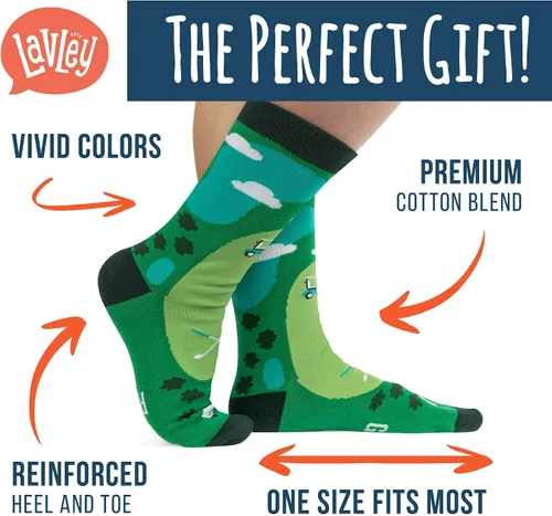 Vista 2 de I'd Rather Be - Calcetines divertidos para hombres y mujeres, regalos para golf, caza, camping, senderismo, esquí, lectura, deportes y mucho más