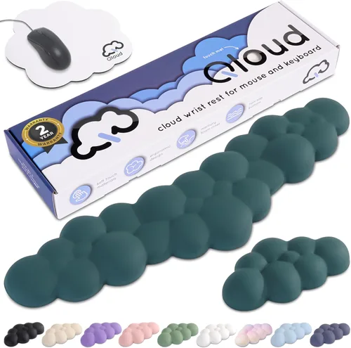 Vista 15 de Create-ables Qloud Cloud Reposamuñecas para Teclado Reposamuñecas para Teclado de Computadora Almohadilla, Reposamuñecas para Teclado Cloud