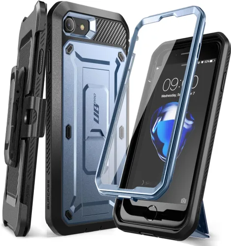 Vista 11 de SUPCASE Funda resistente para iPhone SE de 3ª generación, iPhone SE de 2ª generación, iPhone 7, iPhone 8 (Unicorn Beetle Pro), con protector