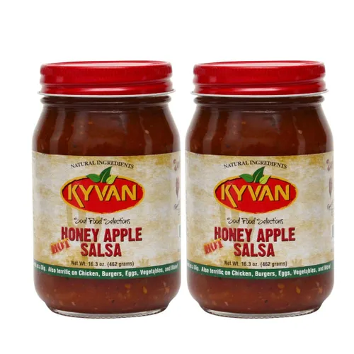 Vista 9 de KYVAN Salsa de manzana con miel caliente y suave - Paquete de 2