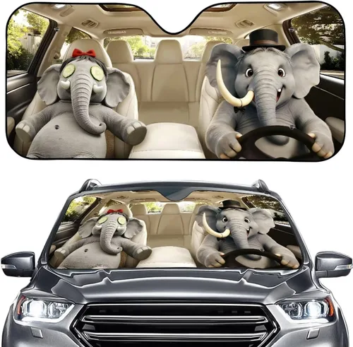Vista 23 de SEANATIVE Parasol divertido para parabrisas de automóvil, protección contra rayos UV, protector de ventana delantera, diseño de ojos enojados