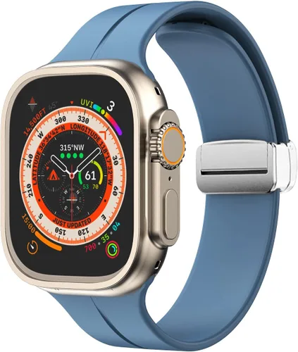 Vista 27 de Banda magnética compatible con Apple Watch de 38mm 40mm 41mm 42mm 44mm 45mm 46mm 49mm, mujeres y hombres, correa deportiva de silicona compatible