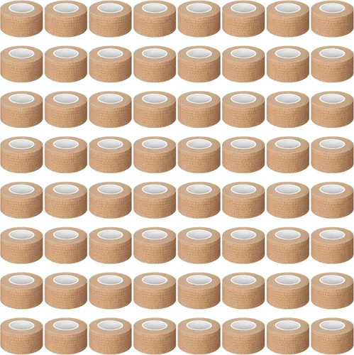 Vista 25 de Treela - Paquete de 64 vendajes autoadhesivos de 2 pulgadas x 5 yardas, colores surtidos Cohesive Flexible Wrap for Wrist Ankle Fingers