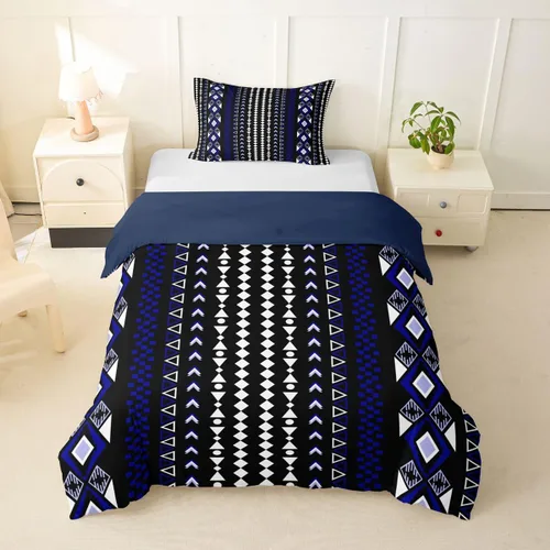 Vista 14 de Erosebridal Bohemian Duvet Cover Twin Country Southwestern Comforter Cover for Kids Teens Boho Aztec Arrows Diamond Bedding Set Black Gray Geometric