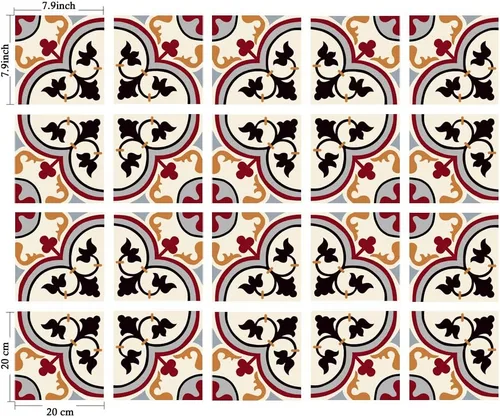 Vista 34 de Azulejos Adhesivos Despegar y Pegar Estilo Azulejo Español Portugués para Salpicadero Juego de 20 piezas (3.9_B)