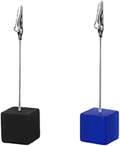 Vista 5 de Pokinge 5 piezas de soporte para tarjetas de notas con clips de cocodrilo, tarjeta de notas creativa, recuerdo de lugar para fiesta de boda