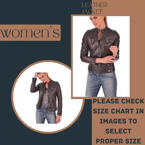Vista 8 de Chaqueta de piel de cordero para mujer