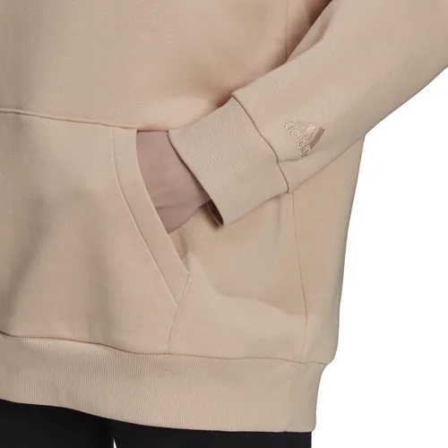 Vista 5 de adidas Sudaderas con capucha de forro polar extragrande Essentials para mujer