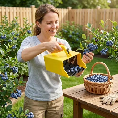 Vista 9 de Blueberry Picker, Efficient Comb Berry Picker Tool Blueberry Rake with Ergonomic Comfort Grip Handle for Garden Harvesting Berry rake