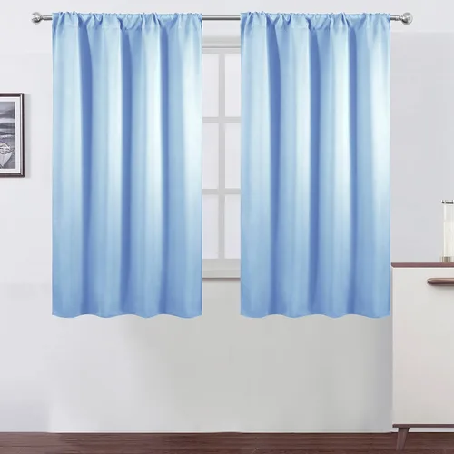 Vista 130 de LEMOMO Cortinas opacas de 42 x 54 pulgadas, juego de 2 paneles de cortinas con aislamiento térmico para oscurecer la habitación