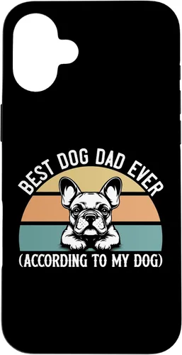Vista 23 de French Bulldog Lover Best Dog Dad Ever Funny Pet Parent Gift Case for iPhone 17