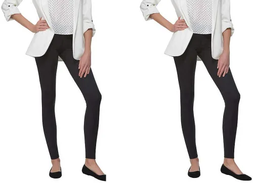 Vista 4 de Felina Legging Athleisure Performance de gamuza (paquete de 2) para mujer con cintura adelgazante. Estilo C3690RT