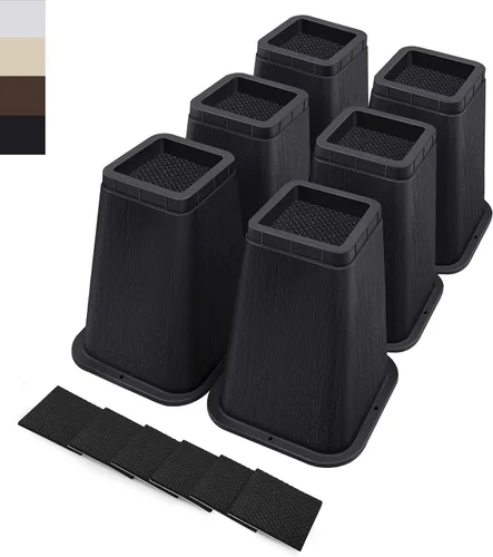 Vista 10 de ANNKUT Elevadores de cama resistentes de 6 pulgadas, elevadores de muebles para escritorio, silla, mesa o sofá, elevadores de sofá, soporta hasta